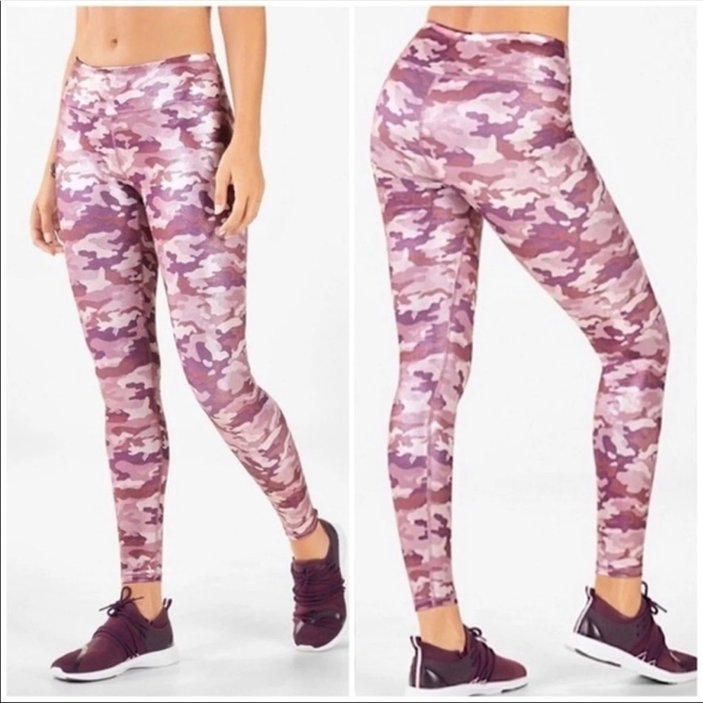 Fabletics Powerhold MidRise Leggings PinkShineCamo
